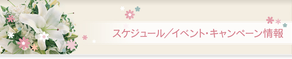 スケジュール/イベント・キャンペーン情報